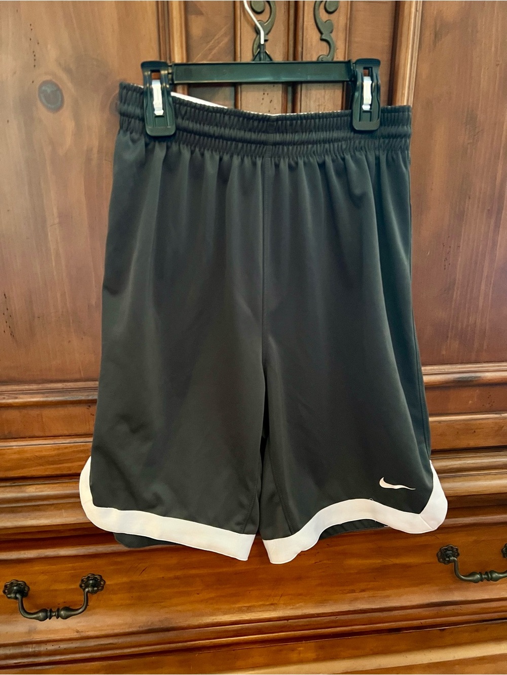 Nike Black Shorts with White Waistband
